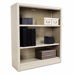 ALESB624234PY Metal Bookcase, 3 Shelves, 34-1/2w x 13d x 42h, Putty By ALERA
