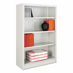 ALESB625234LG Metal Bookcase, 4 Shelves, 34-1/2w x 13d x 52h, Light Gray By ALERA