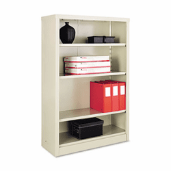 ALESB625234PY Metal Bookcase, 4 Shelves, 34-1/2w x 13d x 52h, Putty By ALERA
