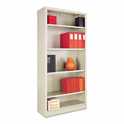 ALESB627234PY Metal Bookcase, 5 Shelves, 34-1/2w x 13d x 72h, Putty By ALERA