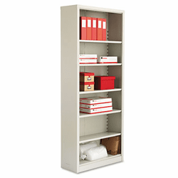 ALESB628434LG Metal Bookcase, 6 Shelves, 34-1/2w x 13d x 84h, Light Gray By ALERA