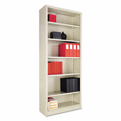 ALESB628434PY Metal Bookcase, 6 Shelves, 34-1/2w x 13d x 84h, Putty By ALERA
