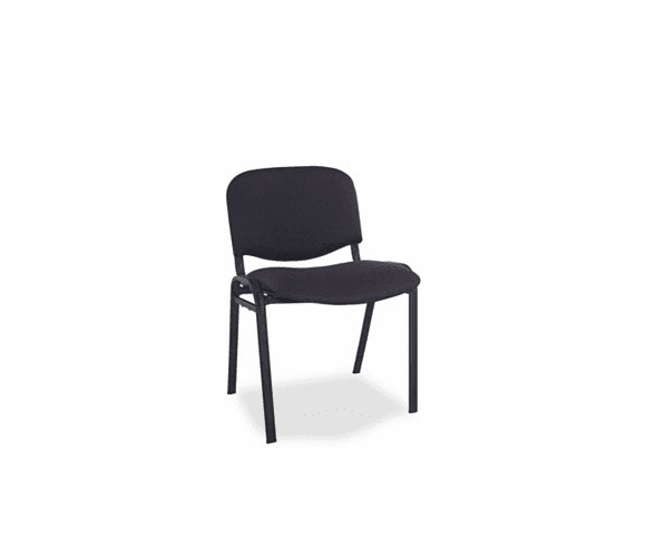 ALESC67FA10B Continental Series Stacking Chairs, Black Fabric Upholstery, 4/Carton By ALERA