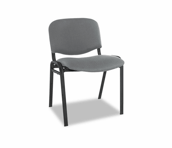 ALESC67FA40B Continental Series Stacking Chairs, Gray Fabric Upholstery, 4/Carton By ALERA