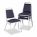 ALESC68FA20C Continental Series Square Back Stacking Chairs, Blue Fabric Upholstery, 4/Carton By ALERA