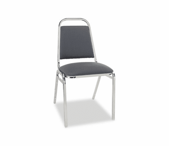 ALESC68FA40C Continental Series Square Back Stacking Chairs, Gray Fabric Upholstery, 4/CT By ALERA