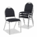 ALESC69FA10C Continental Series Round Back Stacking Chairs, Black Fabric Upholstery, 4/CT By ALERA