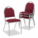 ALESC69FA30C Continental Series Round Back Stacking Chairs, Burgundy Fabric Upholstery, 4/CT By ALERA