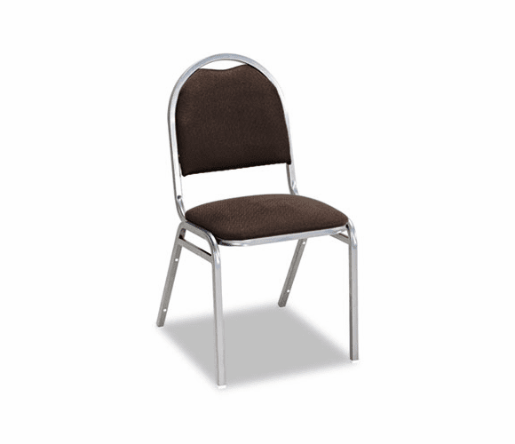 ALESC69FA40C Continental Series Round Back Stacking Chairs, Gray Fabric Upholstery, 4/Carton By ALERA