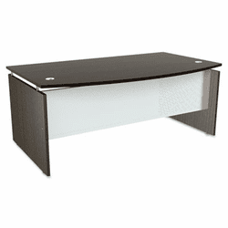 ALESE227242ES SedinaAG Series Bow Front Desk Shell, 72w x 42d x 29-1/2h, Espresso By ALERA