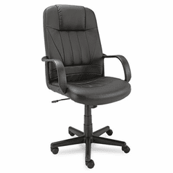 ALESP41LS10B Sparis Executive High-Back Swivel/Tilt Chair, Leather, Black By ALERA