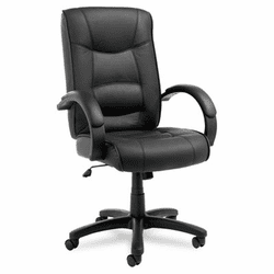 ALESR41LS10B Strada Series High-Back Swivel/Tilt Chair, Black Leather Upholstery By ALERA