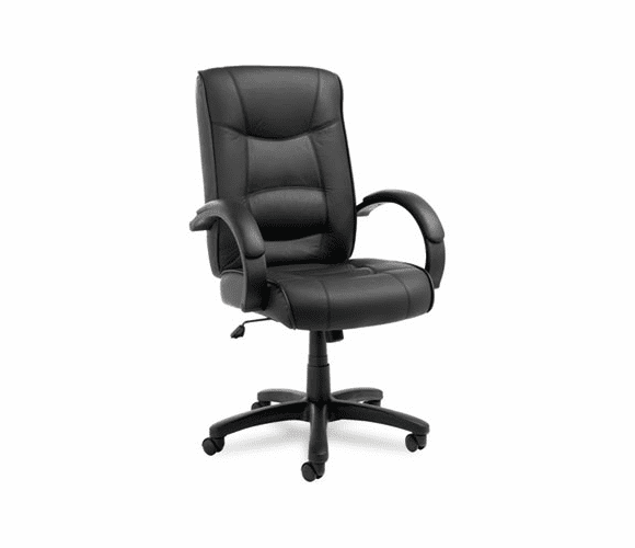 ALESR41LS10B Strada Series High-Back Swivel/Tilt Chair, Black Leather Upholstery By ALERA
