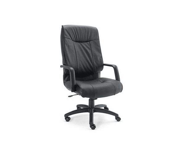 ALEST41LS10B Stratus Series Leather High-Back Swivel/Tilt Chair, Black By ALERA