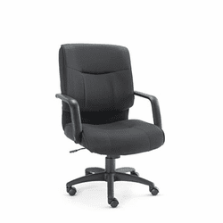 ALEST42FA10B Stratus Series Mid-Back Swivel/Tilt Chair, Black Fabric By ALERA