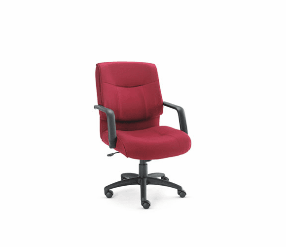 ALEST42FA30B Stratus Series Mid-Back Swivel/Tilt Chair, Burgundy Fabric By ALERA