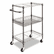 ALESW342416BA Three-Tier Wire Rolling Cart, 16w x 26d x 39h, Black Anthracite By ALERA