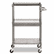 ALESW342416BA Three-Tier Wire Rolling Cart, 16w x 26d x 39h, Black Anthracite By ALERA