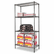 ALESW503618BA Wire Shelving Starter Kit, 4 Shelves, 36w x 18d x 72h, Black Anthracite By ALERA