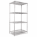 ALESW503624BA Wire Shelving Starter Kit, 4 Shelves, 36w x 24d x 72h, Black Anthracite By ALERA