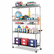 ALESW503624SR Wire Shelving Starter Kit, 4 Shelves, 36w x 24d x 72h, Silver By ALERA
