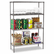 ALESW504818BA Wire Shelving Starter Kit, 4 Shelves, 48w x 18d x 72h, Black Anthracite By ALERA