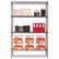 ALESW504818BA Wire Shelving Starter Kit, 4 Shelves, 48w x 18d x 72h, Black Anthracite By ALERA