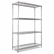 ALESW504818BA Wire Shelving Starter Kit, 4 Shelves, 48w x 18d x 72h, Black Anthracite By ALERA