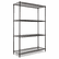 ALESW504818BL Wire Shelving Starter Kit, 4 Shelves, 48w x 18d x 72h, Black By ALERA