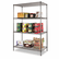 ALESW504824BA Wire Shelving Starter Kit, 4 Shelves, 48w x 24d x 72h, Black Anthracite By ALERA