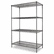 ALESW504824BA Wire Shelving Starter Kit, 4 Shelves, 48w x 24d x 72h, Black Anthracite By ALERA