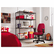 ALESW504824BL Wire Shelving Starter Kit, 4 Shelves, 48w x 24d x 72h, Black By ALERA