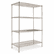 ALESW504824SR Wire Shelving Starter Kit, 4 Shelves, 48w x 24d x 72h, Silver By ALERA