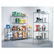 ALESW504824SR Wire Shelving Starter Kit, 4 Shelves, 48w x 24d x 72h, Silver By ALERA
