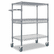 ALESW543018BA Three-Tier Wire Rolling Cart, 30w x 18d x 40h, Black Anthracite By ALERA