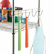 ALESW59HB424SR Hook Bars For Wire Shelving, 5 Hooks, 24" Deep, Silver, 2 Bars/Pack By ALERA