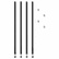 ALESW59PO36BL Stackable Posts For Wire Shelving, 36 "High, Black, 4/Pack By ALERA