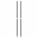 ALESW59PO36BL Stackable Posts For Wire Shelving, 36 "High, Black, 4/Pack By ALERA