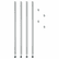 ALESW59PO36SR Stackable Posts For Wire Shelving, 36" High, Silver, 4/Pack By ALERA
