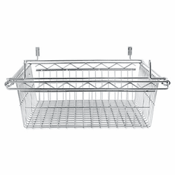 ALESW59WB2418SR Sliding Wire Basket For Wire Shelving, 18w x 24d x 8h, Silver By ALERA