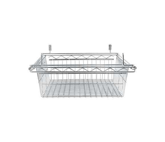 ALESW59WB2418SR Sliding Wire Basket For Wire Shelving, 18w x 24d x 8h, Silver By ALERA