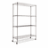 ALESW604818BA Complete Wire Shelving Unit w/Caster, 4-Shelf, 48w x 18d x 72h, Black Anthracite By ALERA