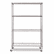 ALESW604818BA Complete Wire Shelving Unit w/Caster, 4-Shelf, 48w x 18d x 72h, Black Anthracite By ALERA