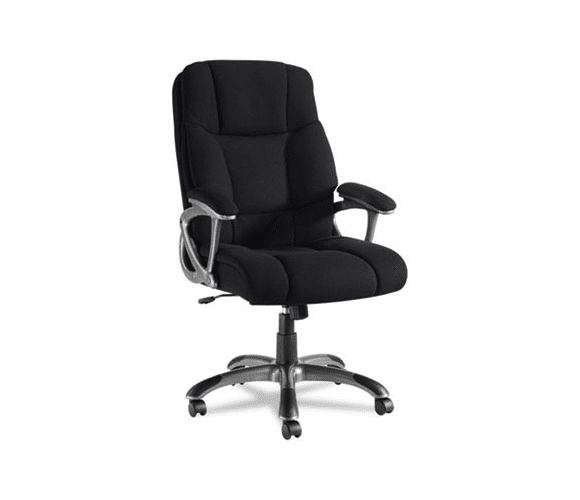 ALETH41FG10G Theseus High-Back Swivel/Tilt Chair, Black Recycled Fabric By ALERA