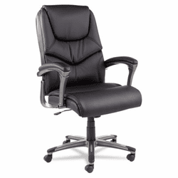 ALETL4119 Toliz Series No Tool Assembly High-Back Swivel/Tilt Chair, Black Leather By ALERA