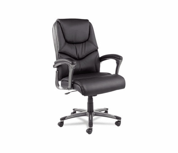 ALETL4119 Toliz Series No Tool Assembly High-Back Swivel/Tilt Chair, Black Leather By ALERA