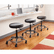 ALEUS46CS10G Height-Adjustable Utility Stool, Black By ALERA
