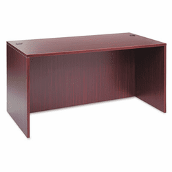 ALEVA216030MY Valencia Series Straight Front Desk Shell, 59-1/8w x 29-1/2d x 29-1/2h, Mahogany By ALERA
