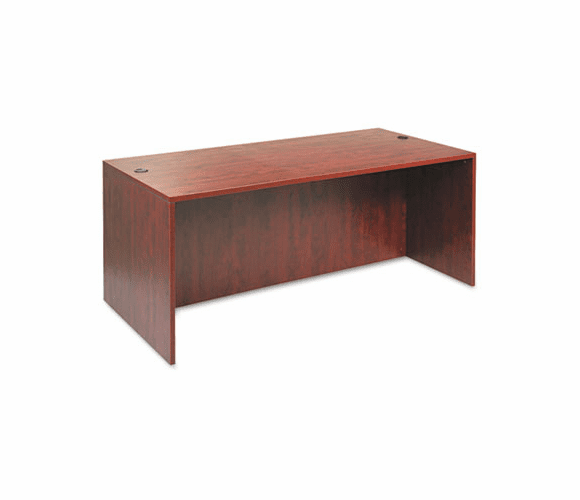 ALEVA217236MC Valencia Series Straight Front Desk Shell, 71w x 35-1/2d x 29-1/2h, Med Cherry By ALERA