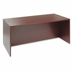 ALEVA217236MY Valencia Series Straight Front Desk Shell, 71w x 35-1/2d x 29-1/2h, Mahogany By ALERA